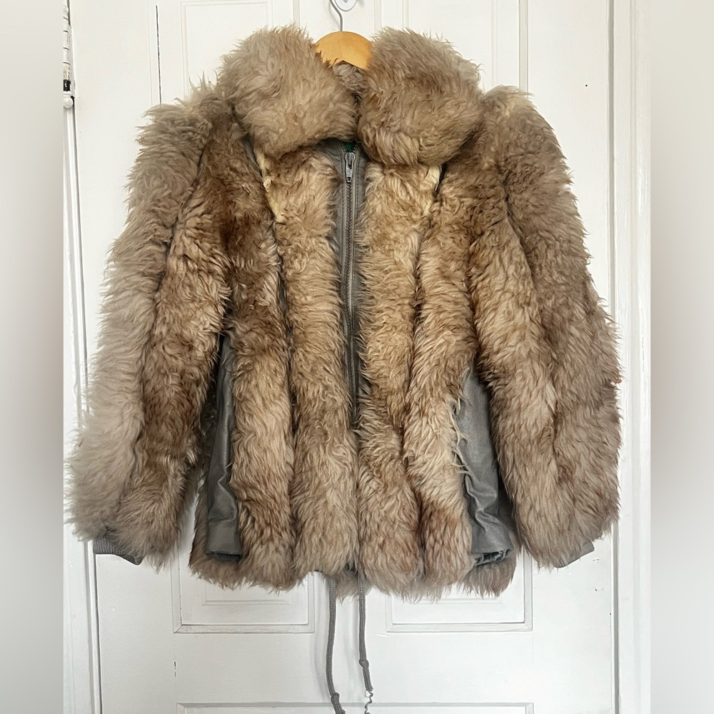 Vintage 70s Dino Ricco Shearling Teddy Coat size 10